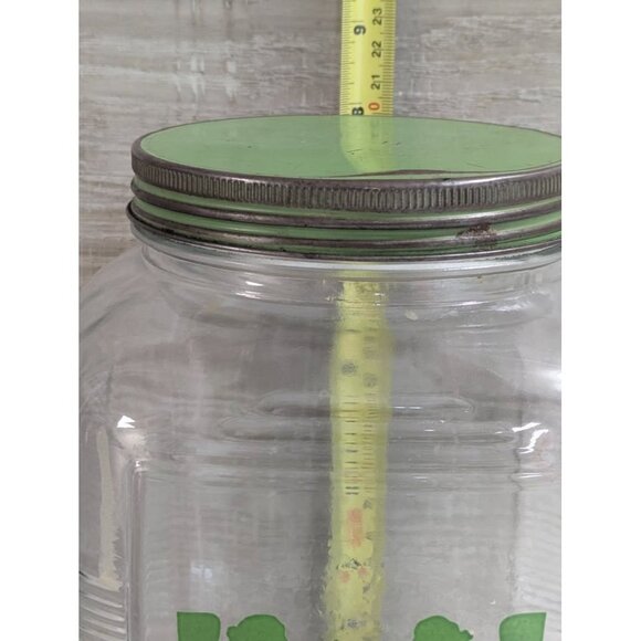 Vintage Anchor Hocking Green Tavern Silhouette Colonial Dressed Tavern Glass Jar - Picture 4 of 7